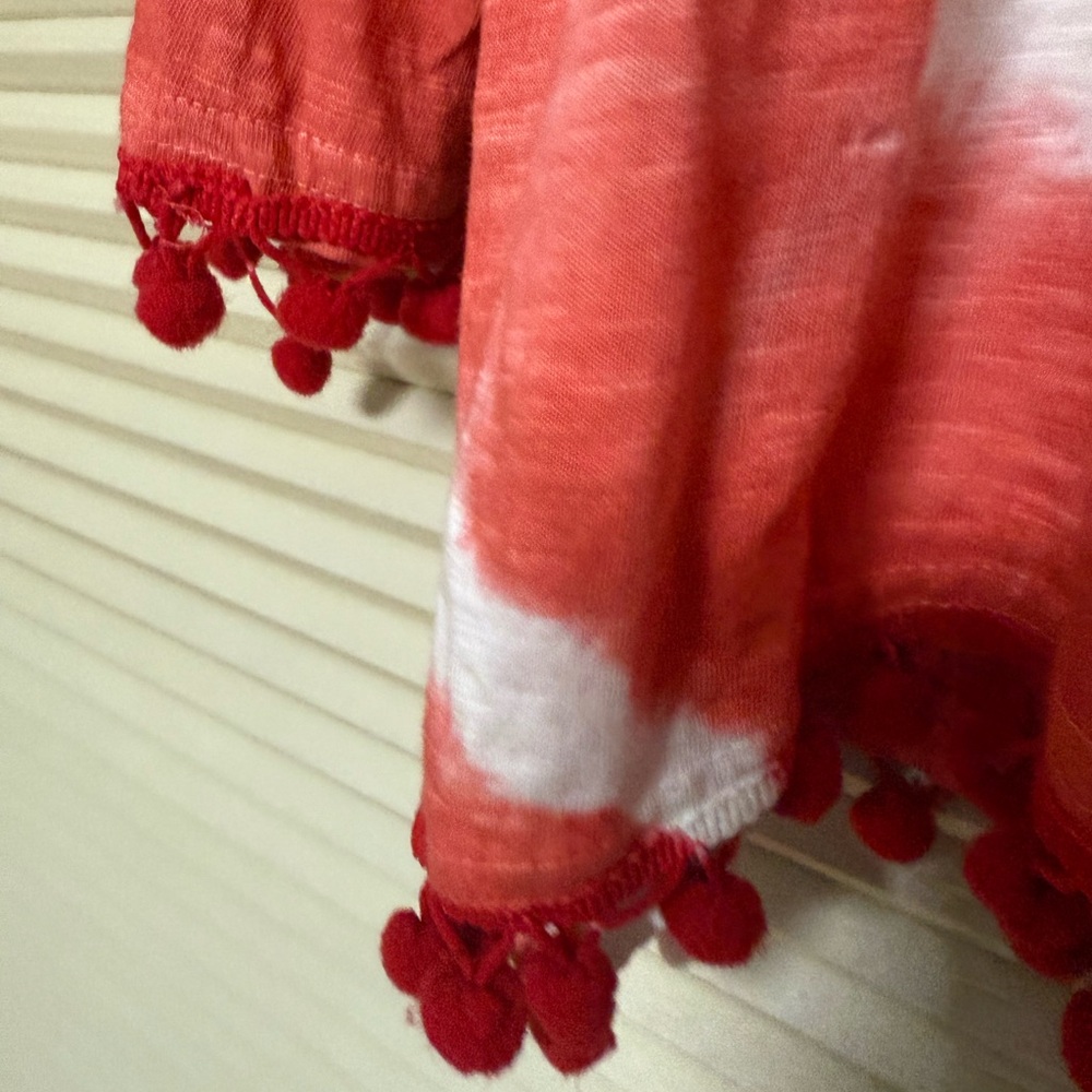 Ananda Design Red and White Bell Sleeve Blouse - Picture 5 of 8